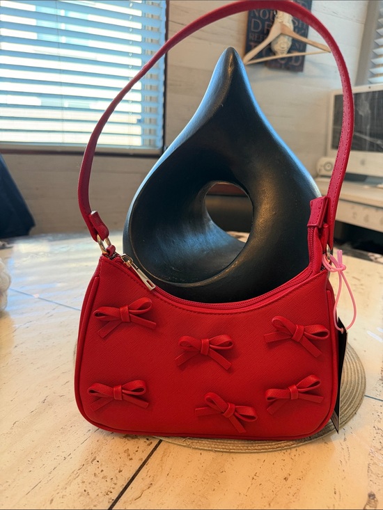 like dreams Handbags - Like Dreams NWT Red Mini Shoulder Bag with Decorative Bows